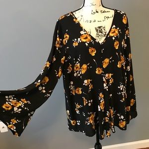 NWT Torrid Bell Sleeve Blouse